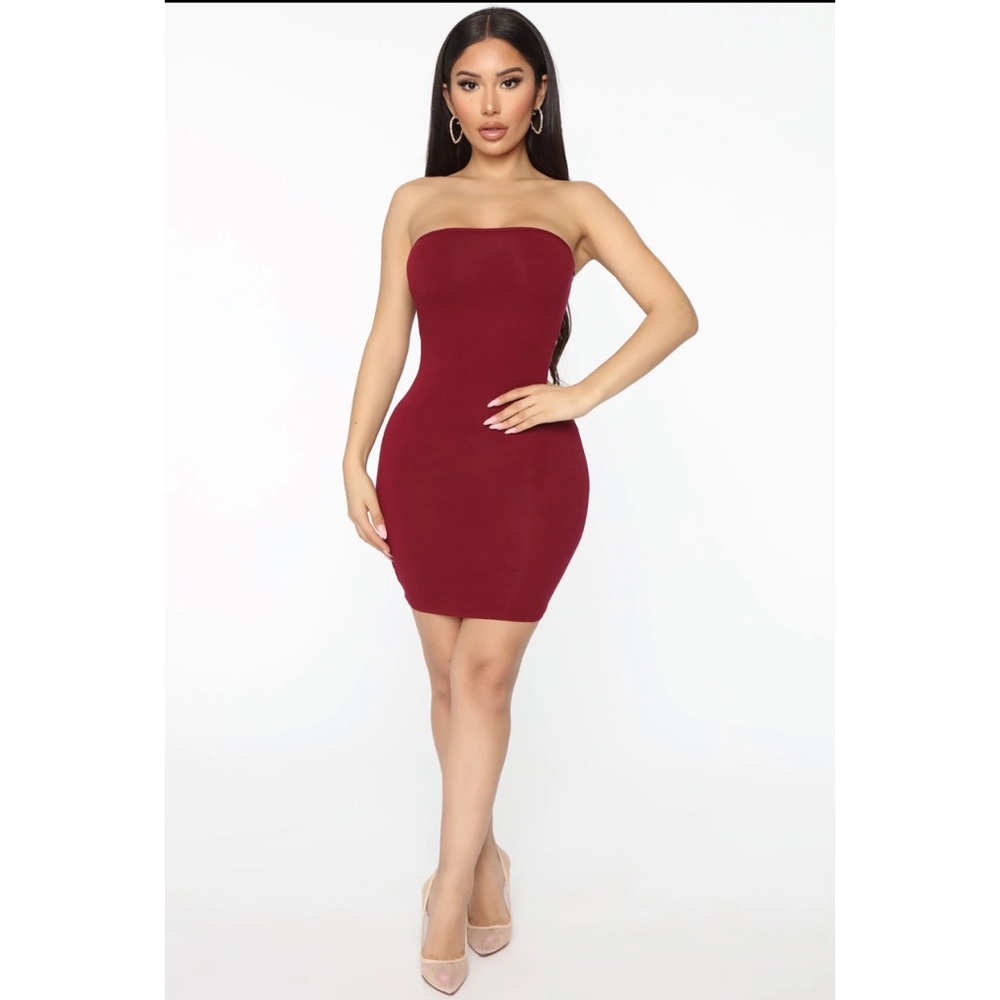 Staples mini bodycon Tube Dress wine